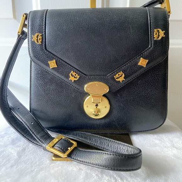 MCM Vintage Textured Leather Crossbody Bag - Picture 1 of 15